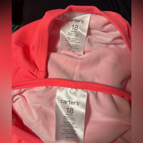 Bundle of 2 Carter’s, 2 piece Swimsuits, size 18 months  
Pink, blue - Picture 3 of 6